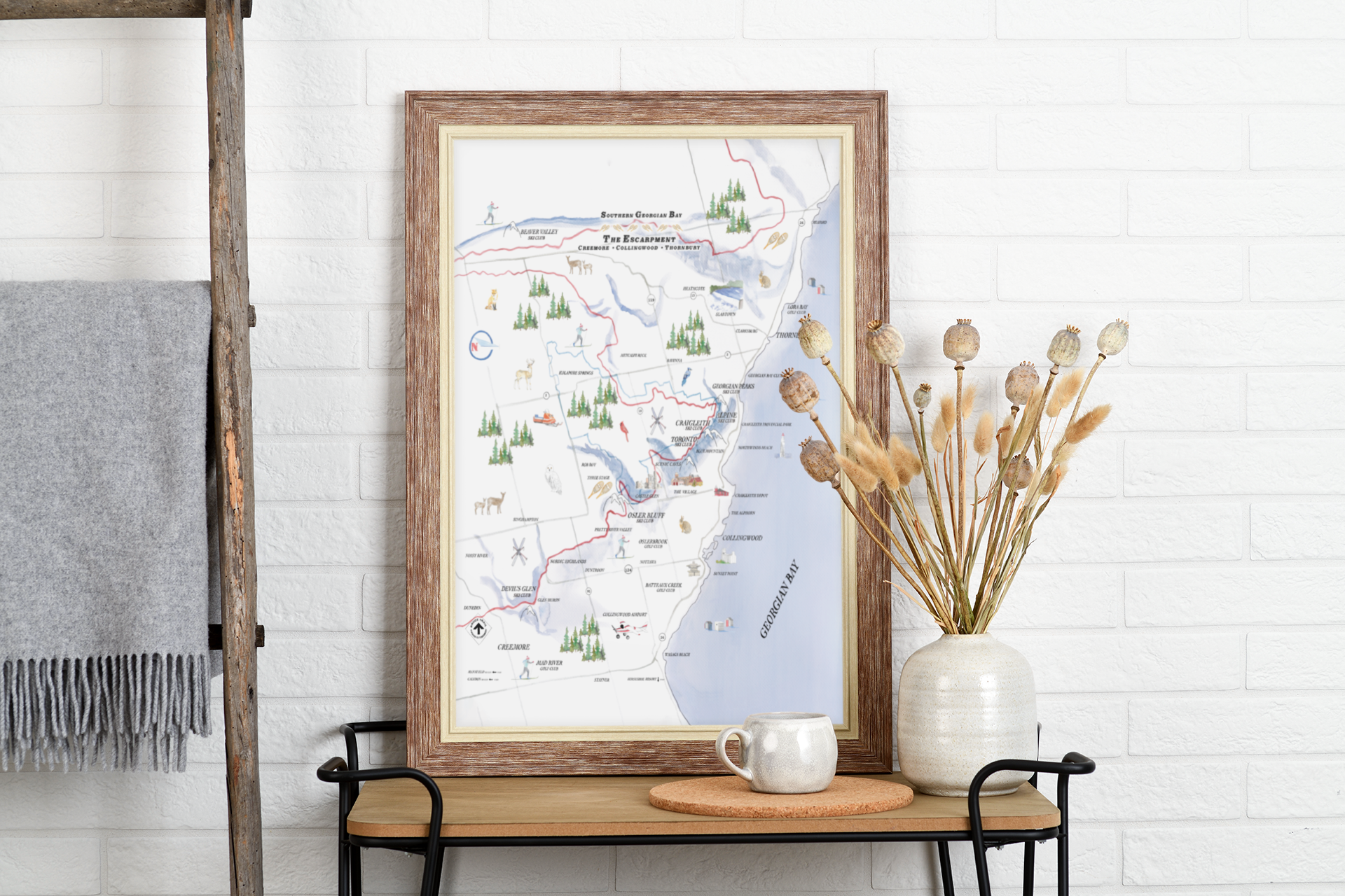 Chalet Map Limited Edition Print
