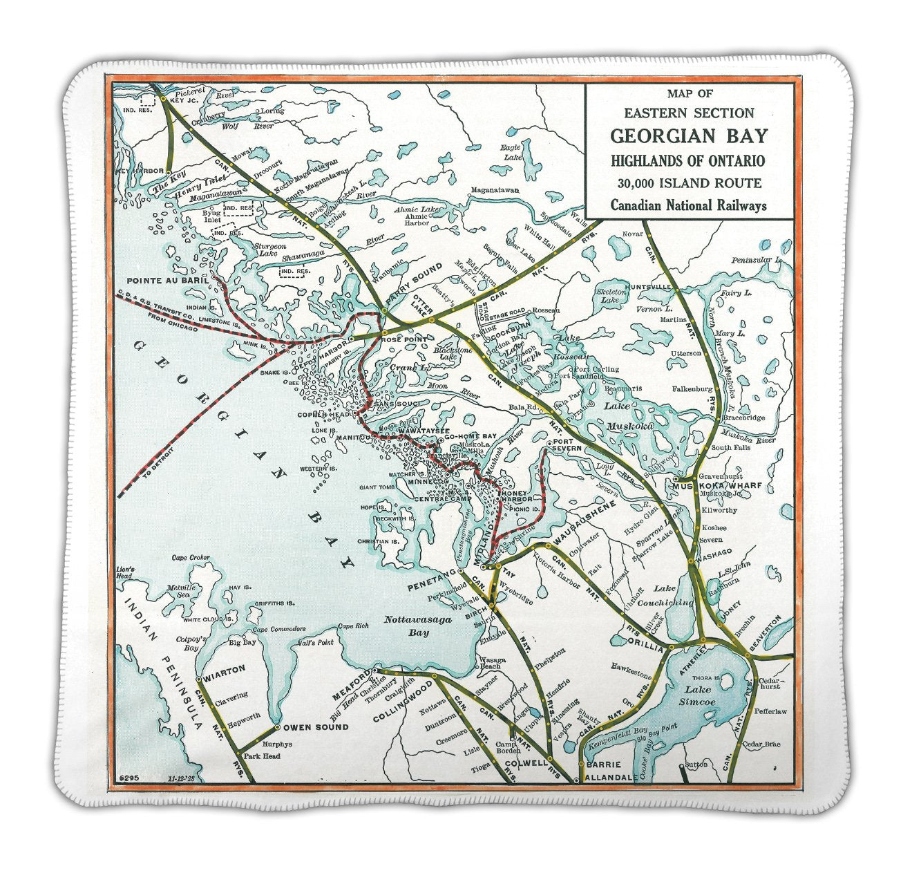 SAMPLE Georgian Bay Map Blanket