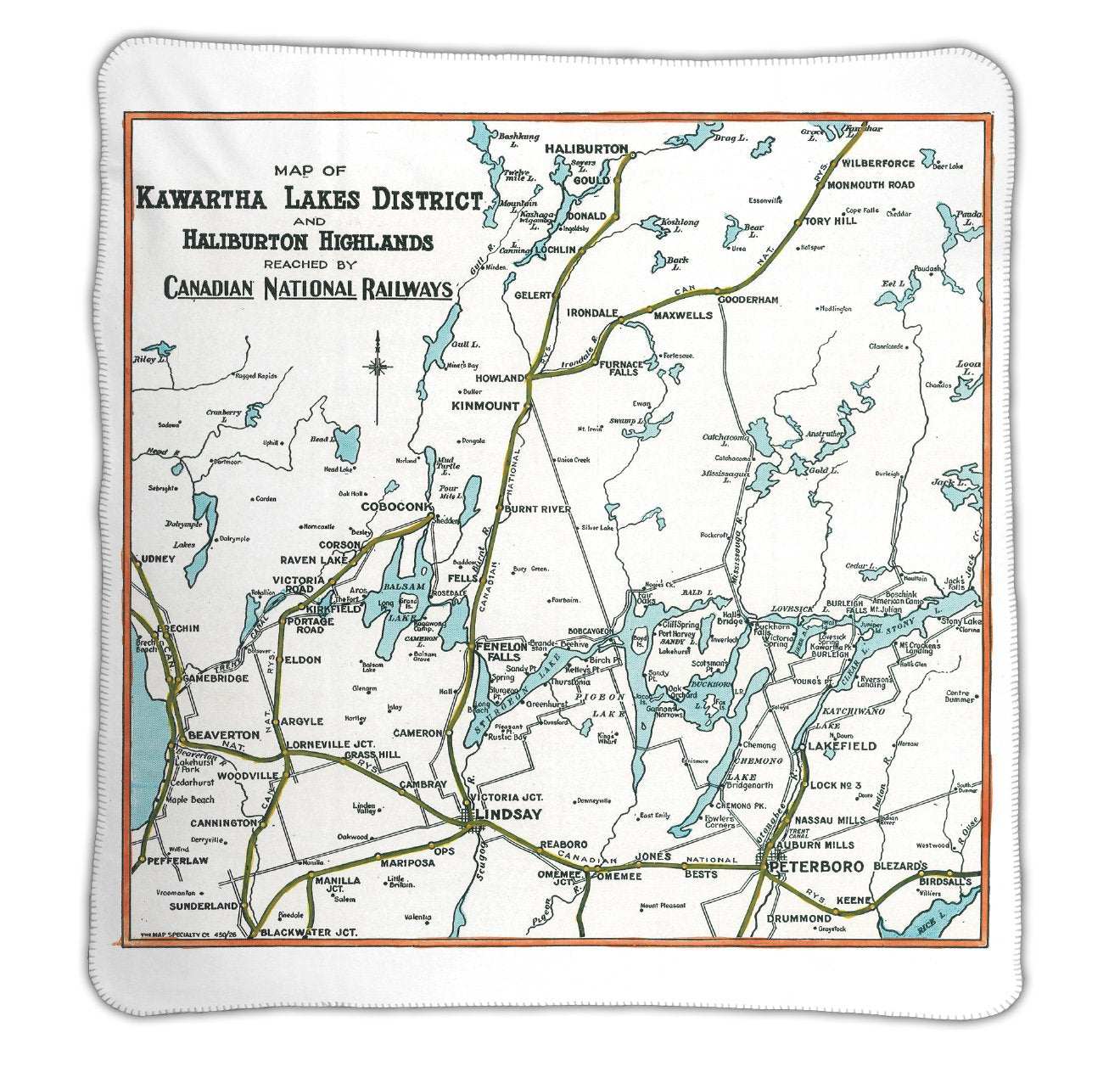 SAMPLE Kawartha Lakes Map Blanket
