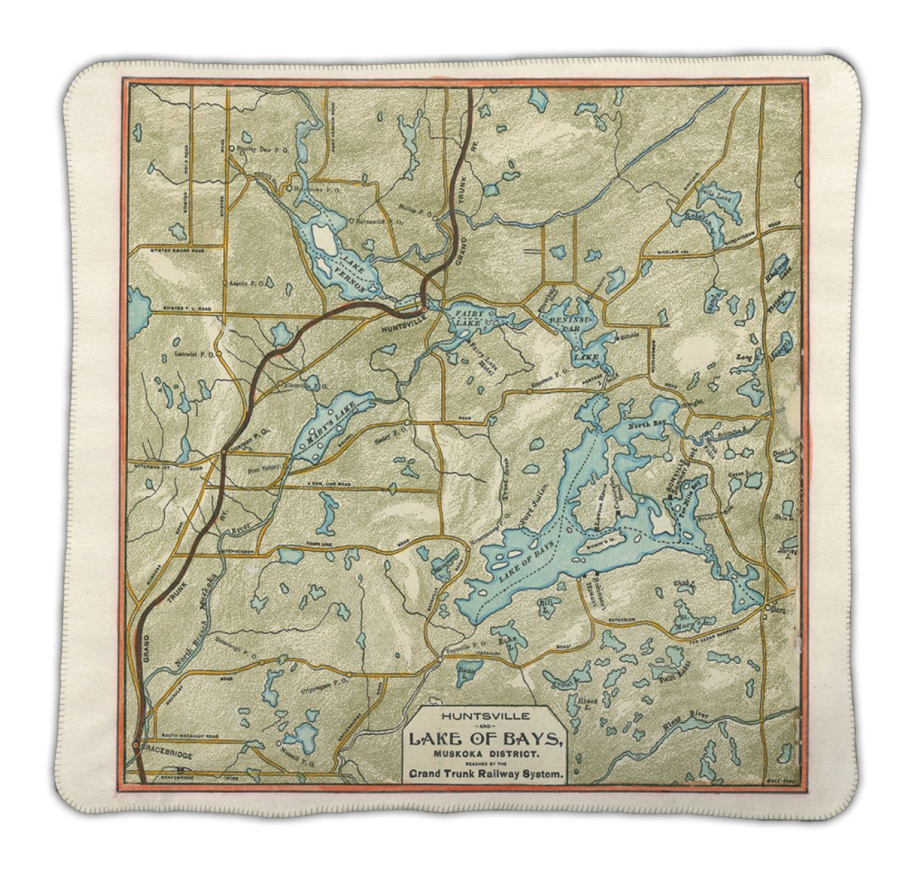 SAMPLE Lake of Bays Map Blanket