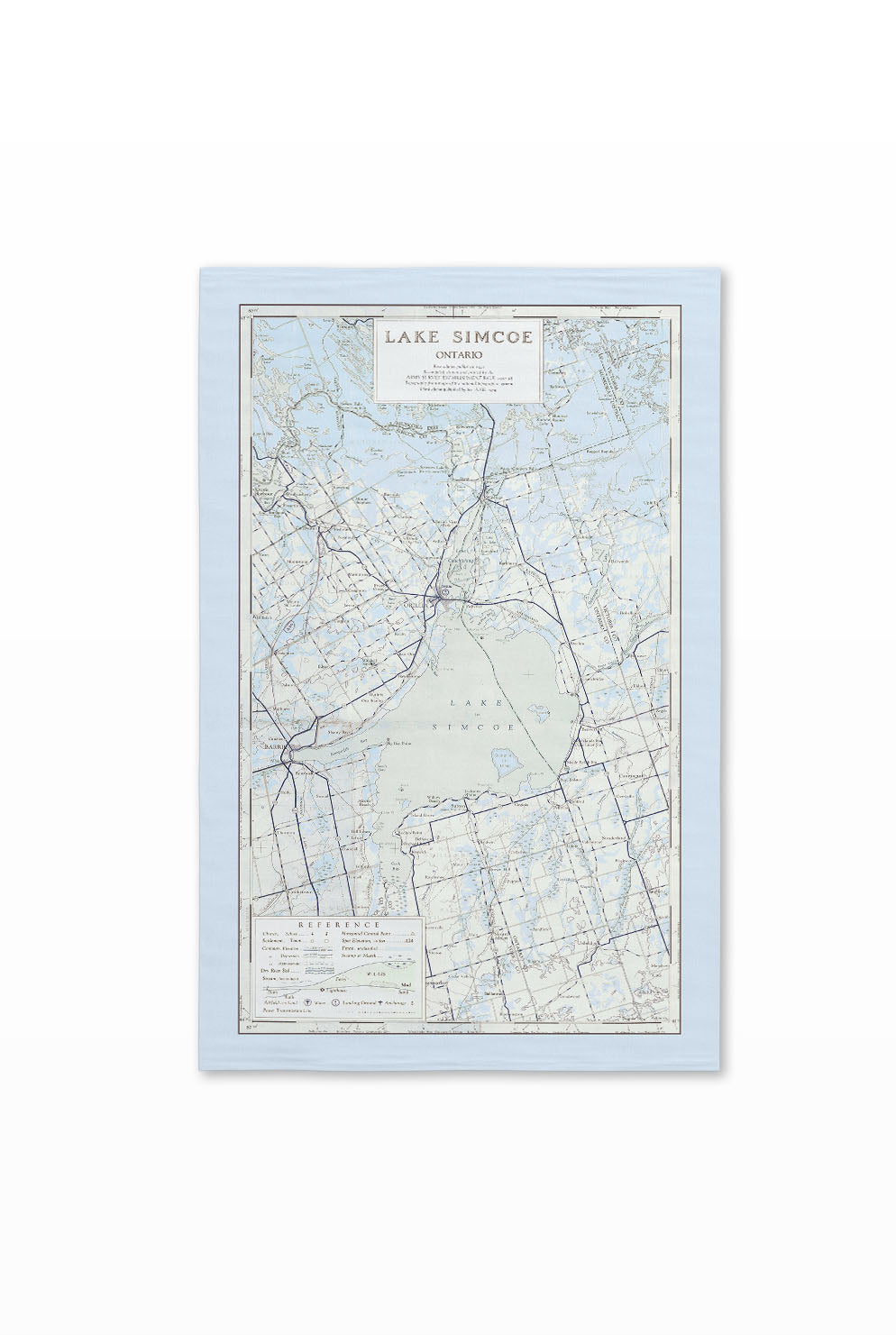 Lake Simcoe Map Hand Towel