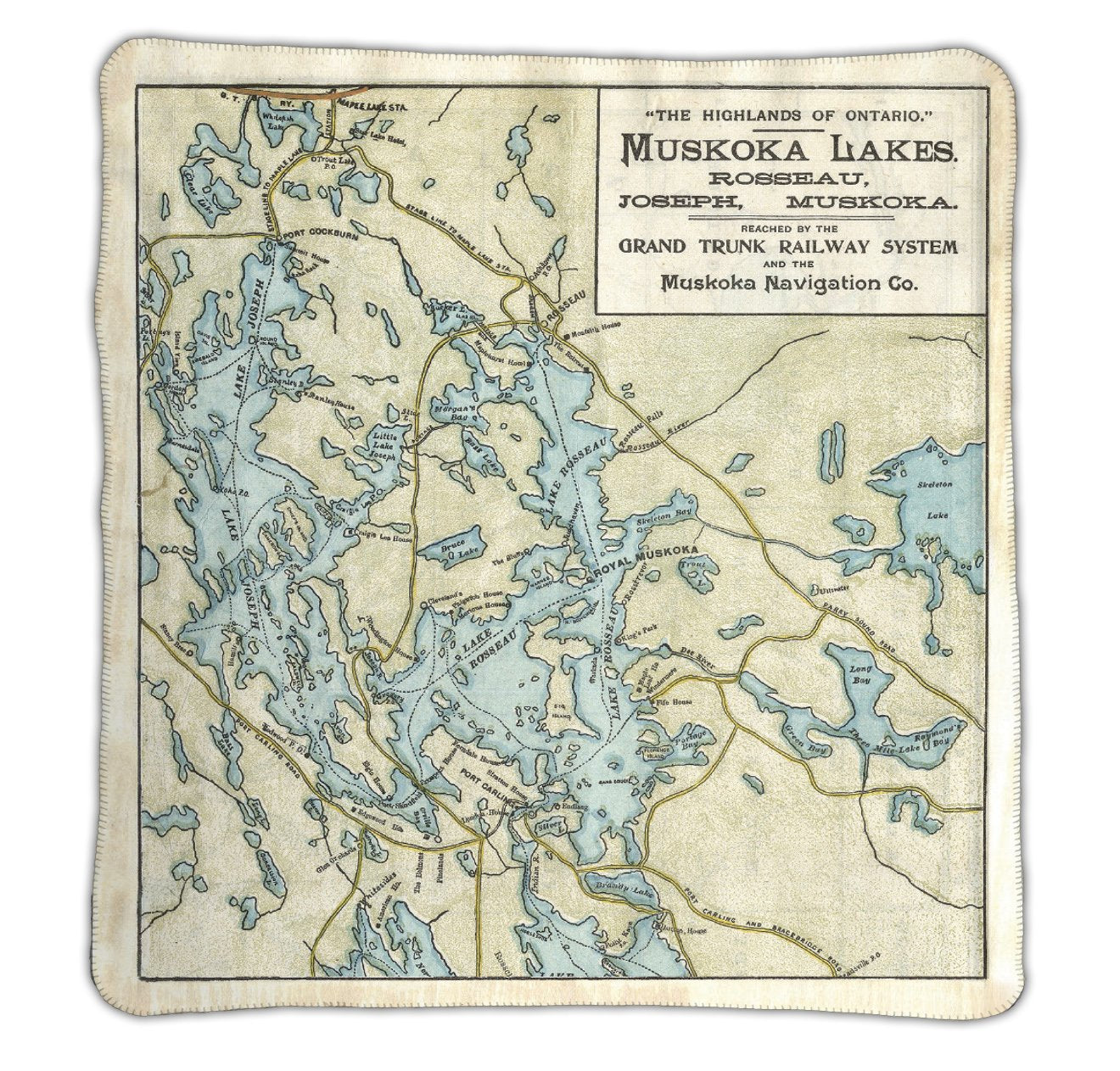 SAMPLE Lake Rosseau & Lake Joseph Map Blanket