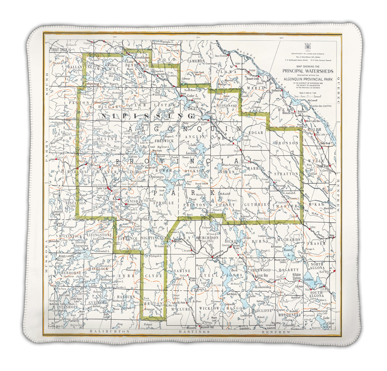 Algonquin Park Map Blanket