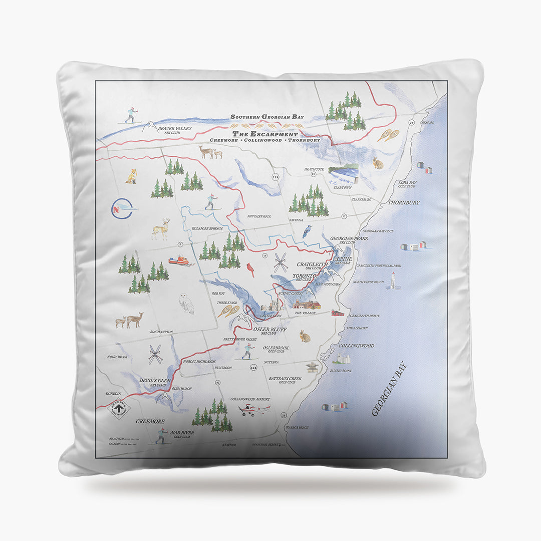 Chalet Map Dog Bed