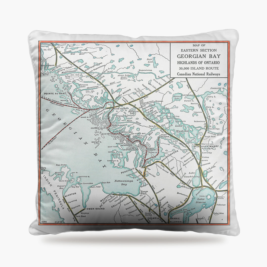 Georgian Bay Map Dog Bed