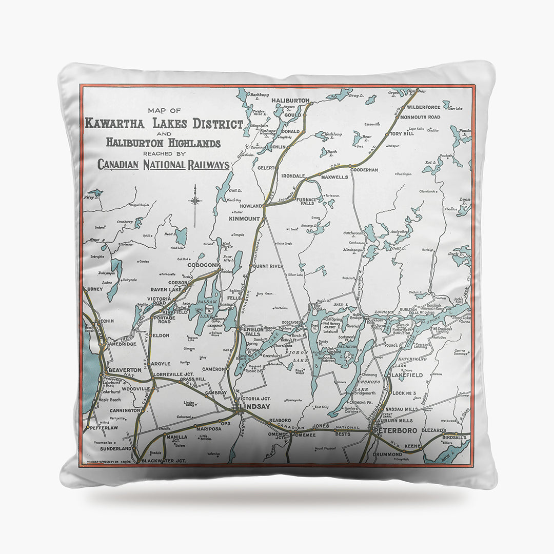 Kawartha Lakes Map Dog Bed