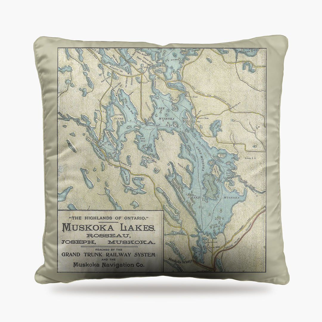 Lake Muskoka Map Dog Bed