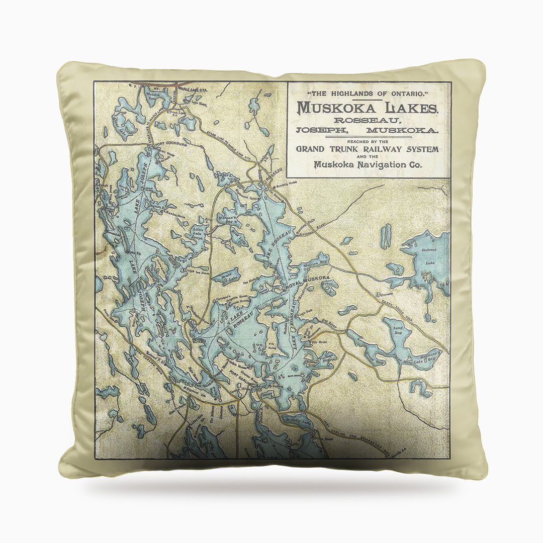 Lake Rosseau & Lake Joseph Map Dog Bed