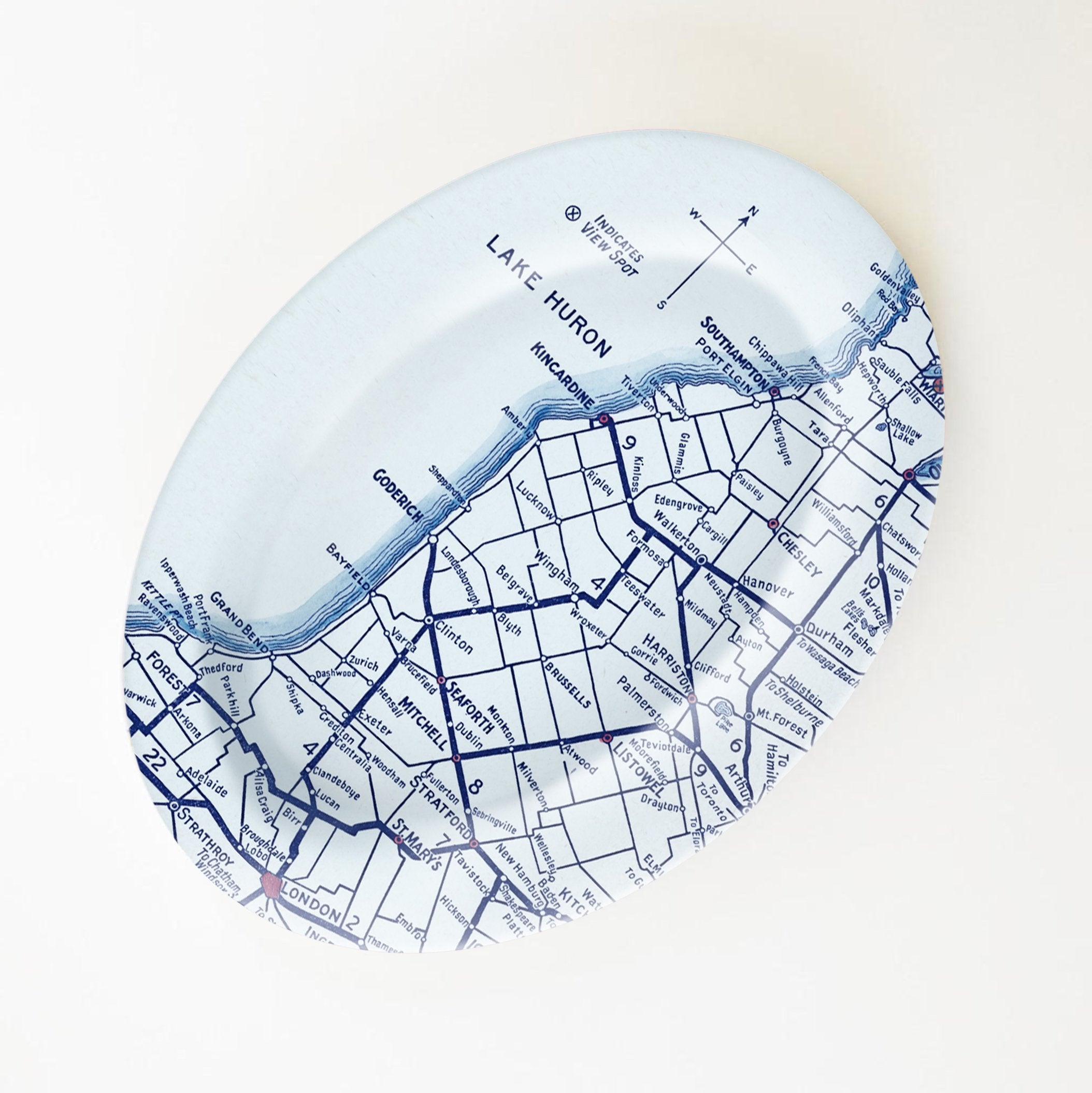 lake huron bamboo platter