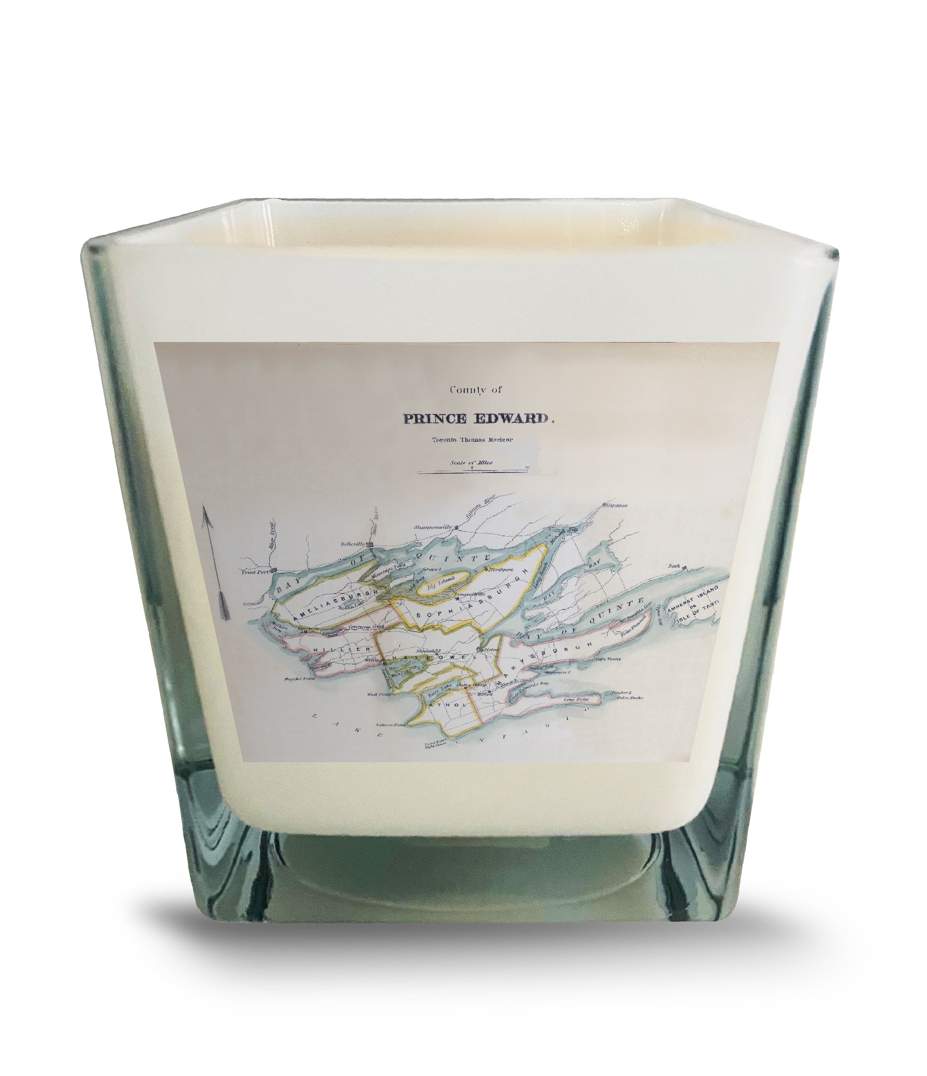 Prince Edward County Map Candle