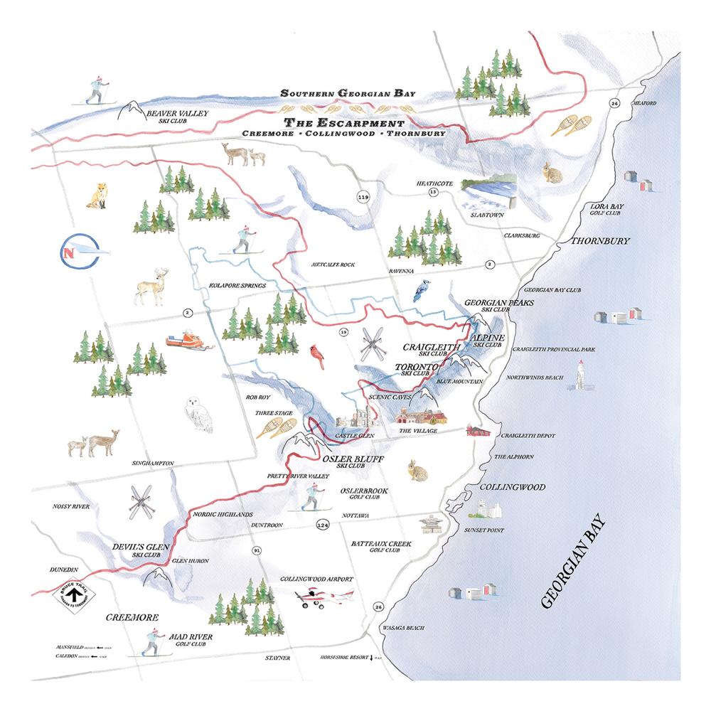 Chalet Map Notecards