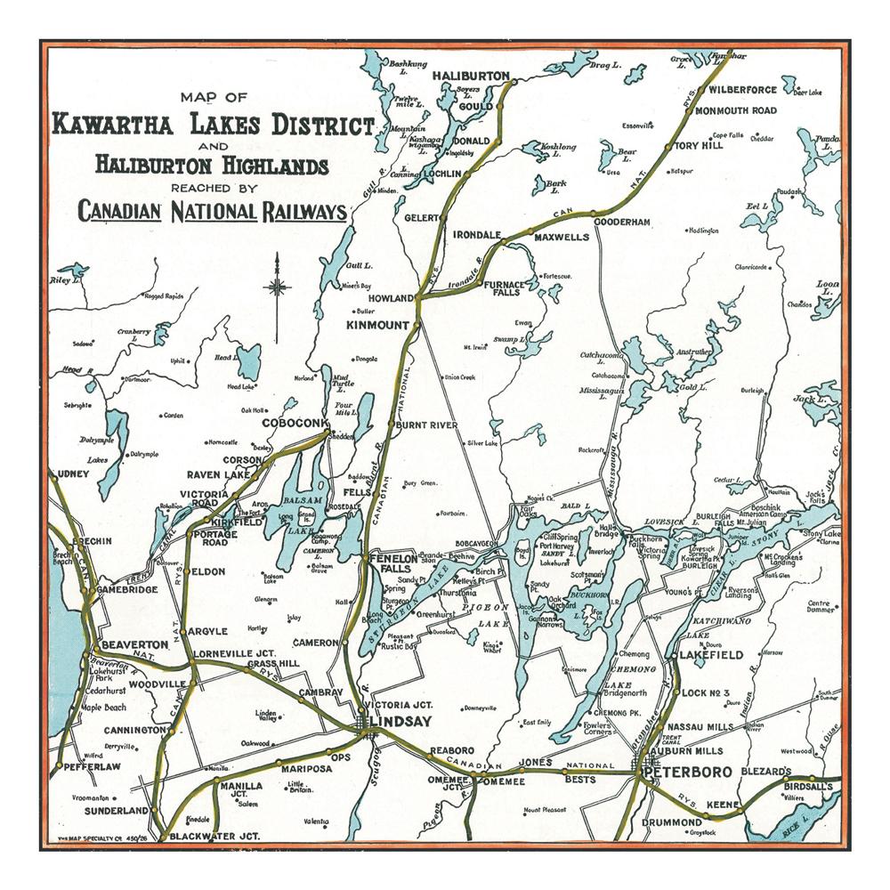 Kawartha Lakes Map Notecards