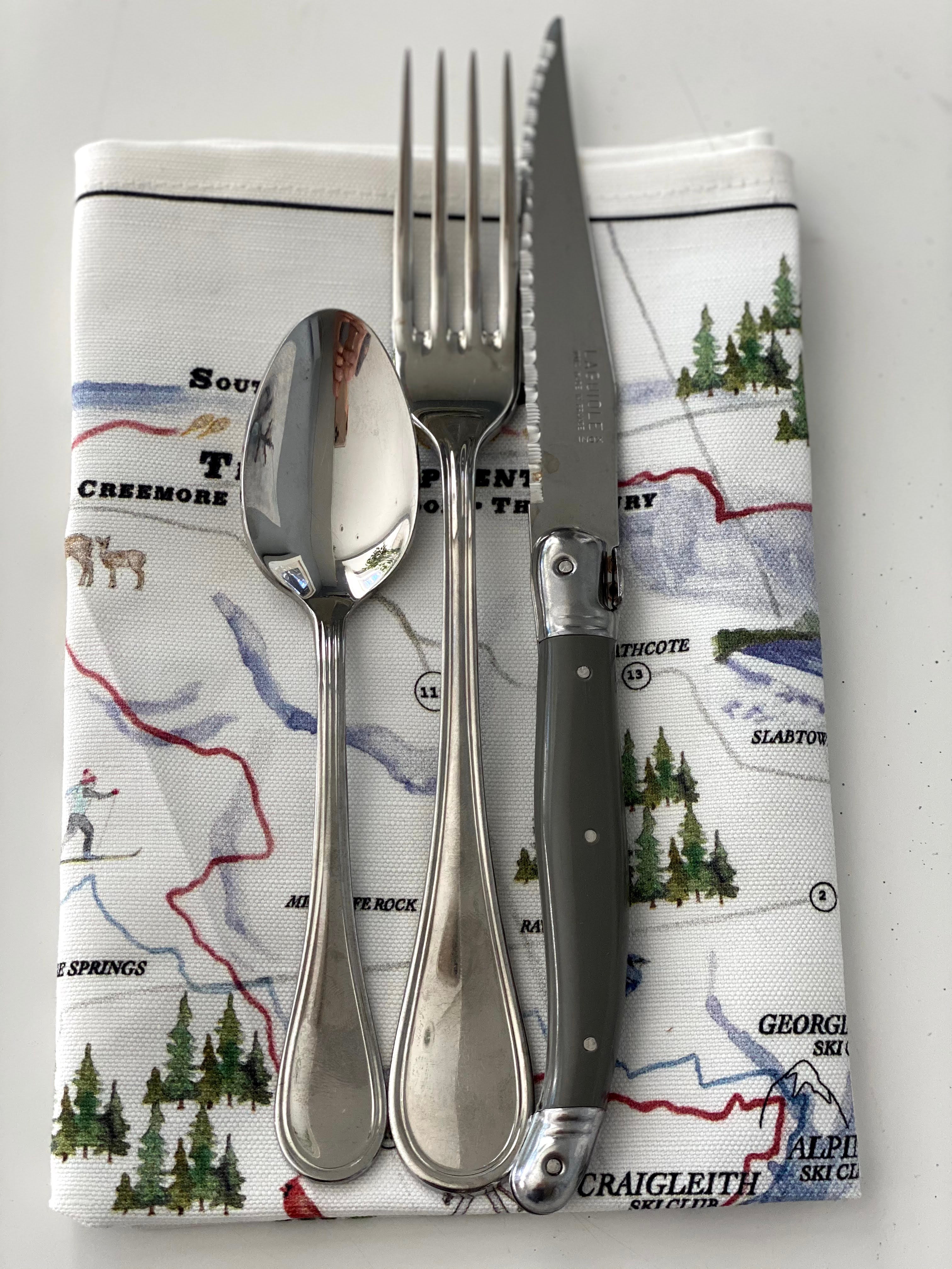 Chalet Map Dinner Napkin - set of 4