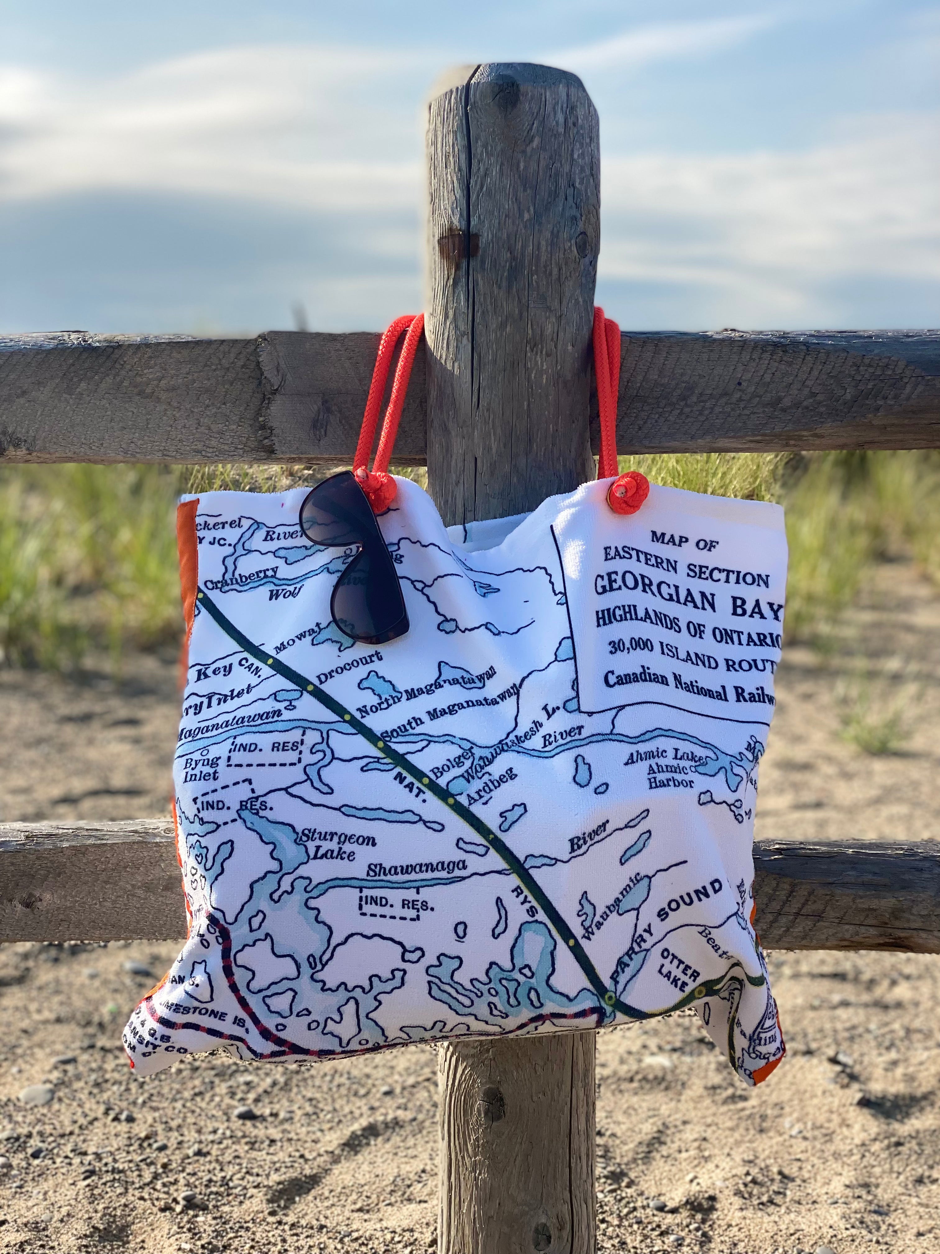 Georgian Bay Map Tote