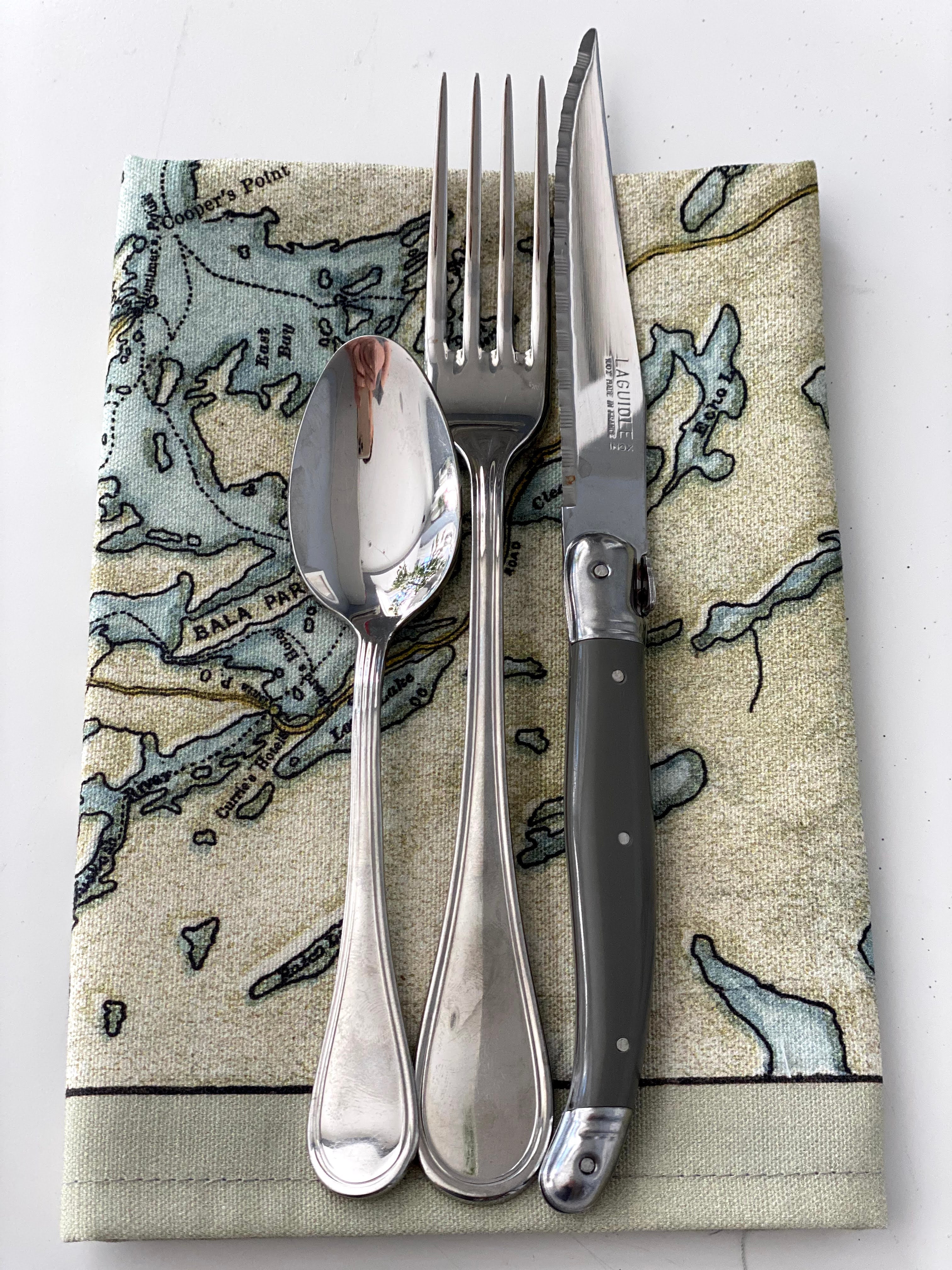 Lake Muskoka Map Dinner Napkin - set of 4