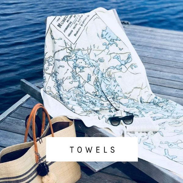 Map Beach Towel Collection