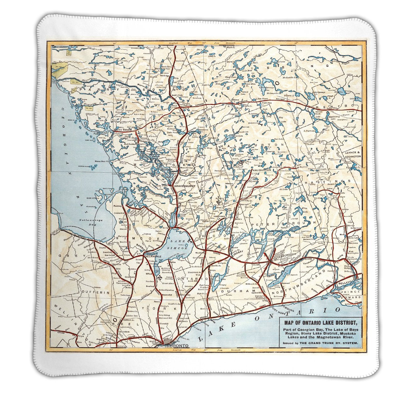 SAMPLE Ontario Lake District Map Blanket