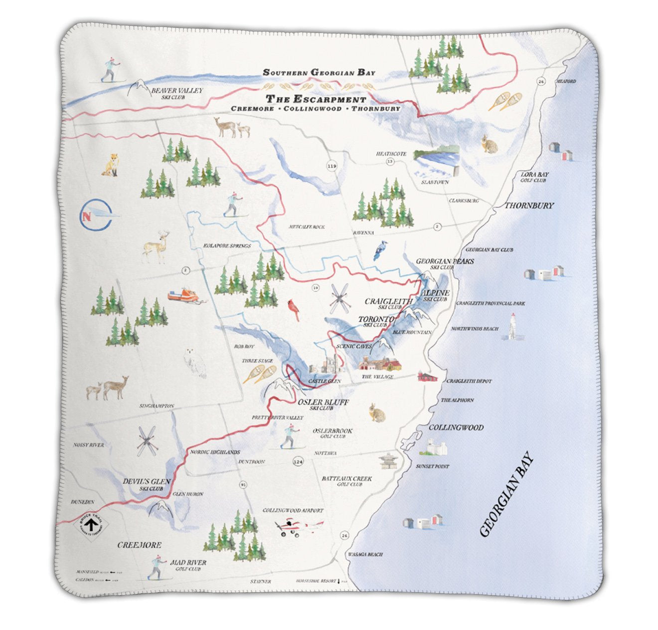 SAMPLE Chalet Map Blanket