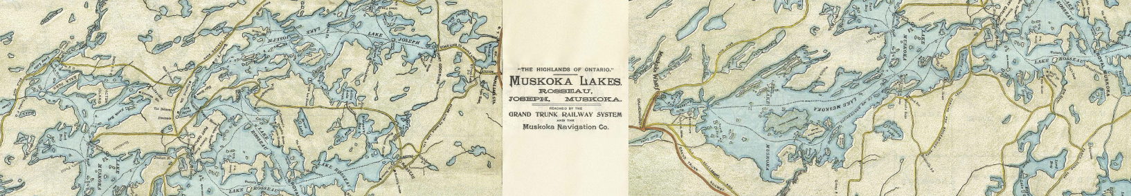 Muskoka Lakes Map Table Runner
